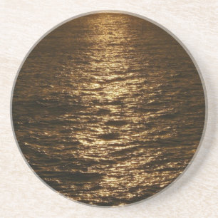 Dessous De Verre En Grès Coucher du soleil sur l'eau Photographie de l'océa