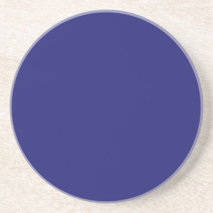 Dessous De Verre En Grès Couleur bleu nuit minimaliste uni
