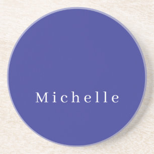Dessous De Verre En Grès Couleur Bleu Profond Moderne Minimaliste de Nom Pr
