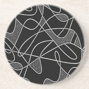 Dessous De Verre En Grès COULEURS ATOMIQUES des années 1950 des dessous de