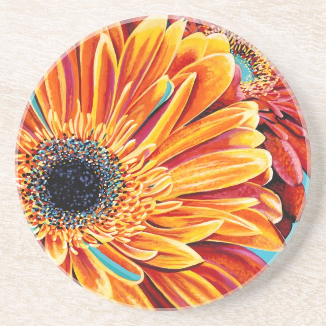 Dessous De Verre En Grès Couleurs éclatées II (Devant)