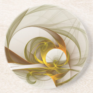 Dessous De Verre En Grès Couleurs Métalliques Précieuses Abstraites Moderne