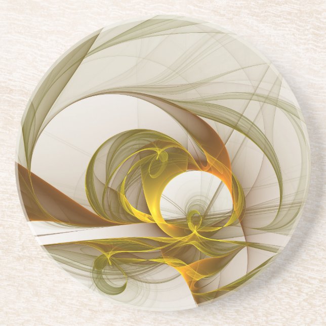 Dessous De Verre En Grès Couleurs Métalliques Précieuses Abstraites Moderne (Devant)