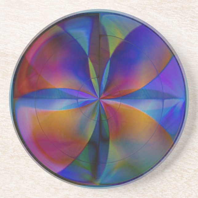 Dessous De Verre En Grès Couleurs papillon (Devant)