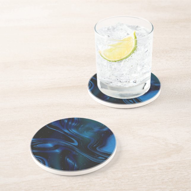 Dessous De Verre En Grès couleurs vibratoires art (Côté)