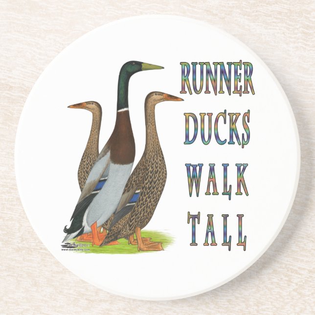 Dessous De Verre En Grès Coureurs Canards Marcher Haut (Devant)