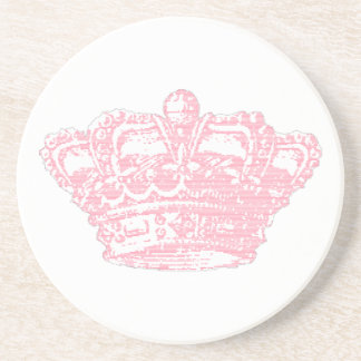 Dessous De Verre En Grès Couronne rose