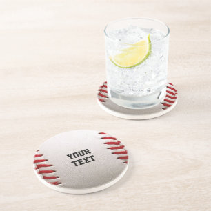 Dessous De Verre En Grès Couture Baseball Softball Texte Personnalisé