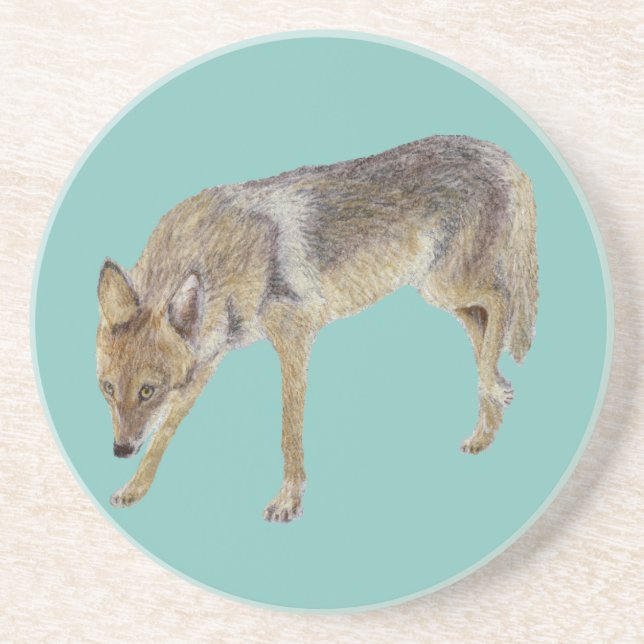 Dessous De Verre En Grès Coyote (Devant)