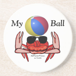 Dessous De Verre En Grès Crabe de plage, My Ball, MeWarriorWoman sur Twitch