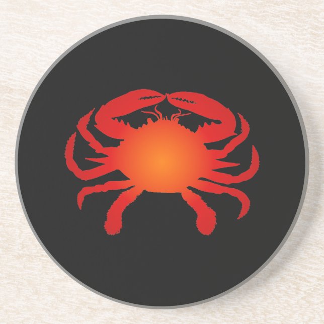 Dessous De Verre En Grès Crabe orange (Devant)