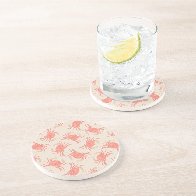 Dessous De Verre En Grès Crabe - Pêche Fuzz 2024 (Côté)