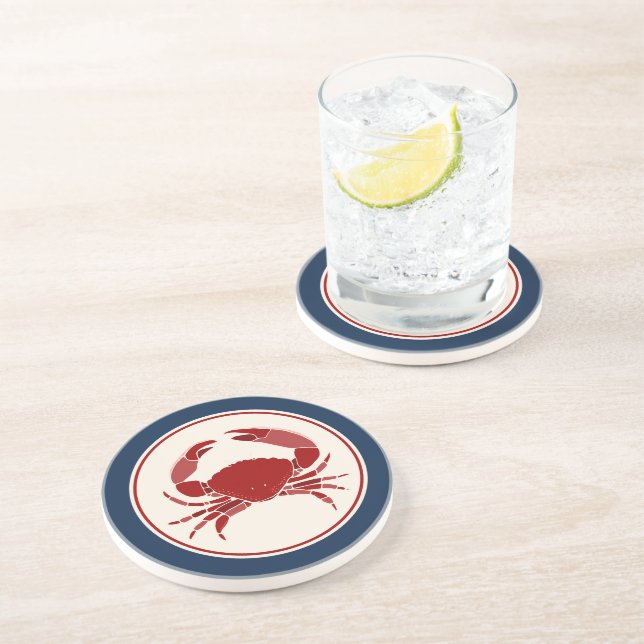 Dessous De Verre En Grès Crabe rouge (Côté)