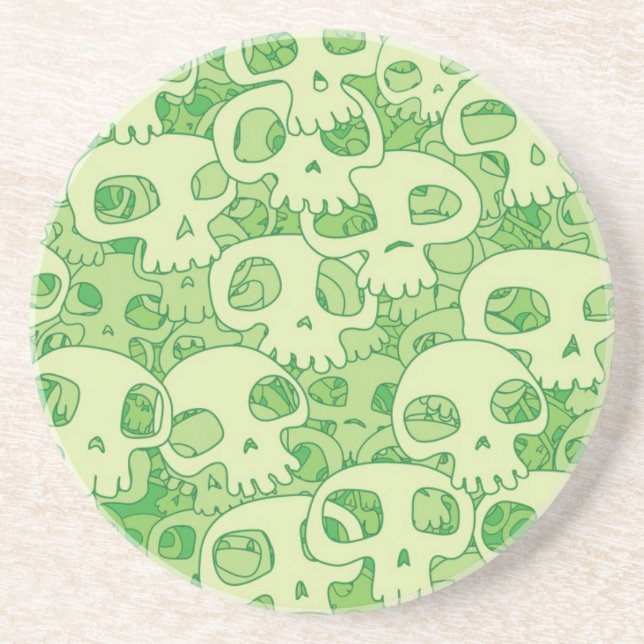 Dessous De Verre En Grès Crâne Cool (Devant)