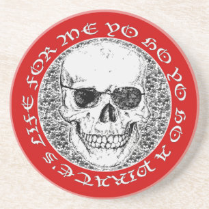 Dessous De Verre En Grès crâne pirate
