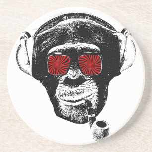 Dessous De Verre En Grès Crazy singe