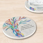 Dessous De Verre En Grès Créez Votre Propre Citation Motivationnelle / Insp<br><div class="desc">Ce dessous de verre unique est décoré avec une mosaïque colorée Arbre de vie. Ajoutez le devis que vous avez choisi pour le personnaliser. Cliquez sur Personnaliser pour modifier la police,  la taille de police et la couleur de police. Mosaïque originale © Michele Davies.</div>