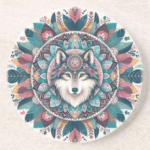 Dessous De Verre En Grès Créez Votre Propre Mandala Bohème Totémique de Lou