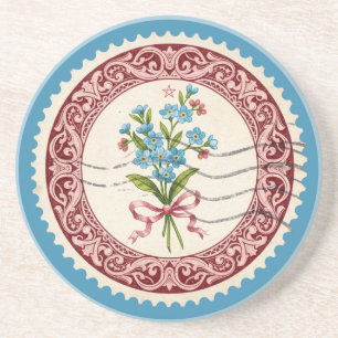 Dessous De Verre En Grès Créez Votre Propre Tampon Forget Me Nots Victorien