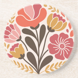 Dessous De Verre En Grès Créez Votre Propre Vintage Groovy Rétro Tropical