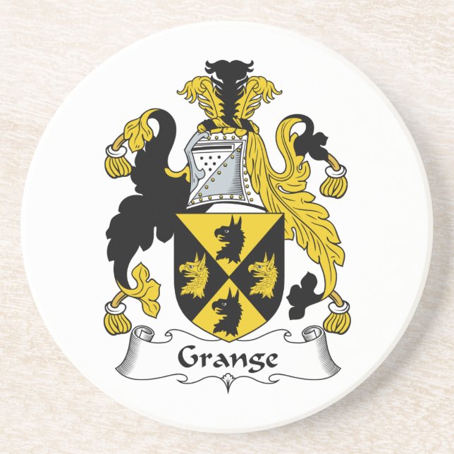Dessous De Verre En Grès Crête de famille de grange (Devant)