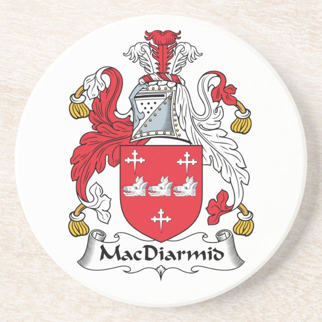 Dessous De Verre En Grès Crête de famille de MacDiarmid (Devant)
