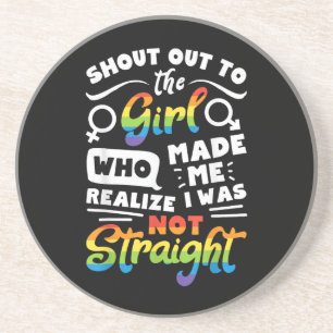 Dessous De Verre En Grès Cri à la fille Fierté lesbienne LGBT T Shirt G