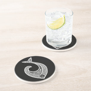 Dessous De Verre En Grès Crochet de Poisson Hawaïen