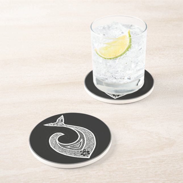 Dessous De Verre En Grès Crochet de Poisson Hawaïen (Côté)
