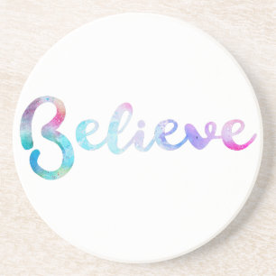 Dessous De Verre En Grès Croire la typographie de l'aquarelle