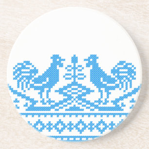 Dessous De Verre En Grès Cross-stitch