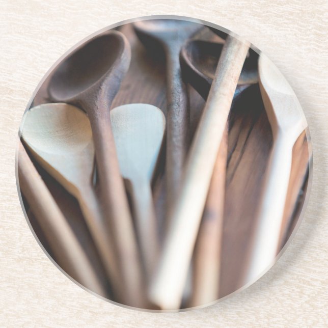 Dessous De Verre En Grès Cuillères de cuisine (Devant)