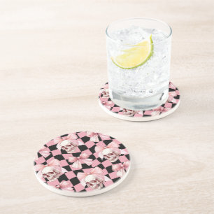 Dessous De Verre En Grès Cuisine Rose Squelette Halloween Cool