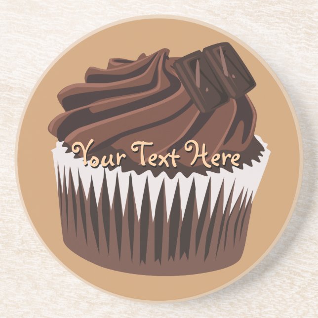 Dessous De Verre En Grès Cupcake au chocolat (Devant)