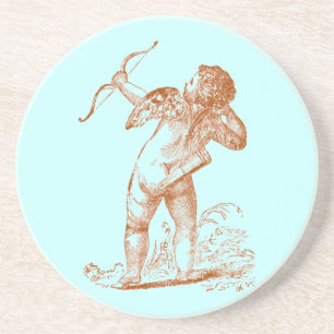 Dessous De Verre En Grès Cupid vintage