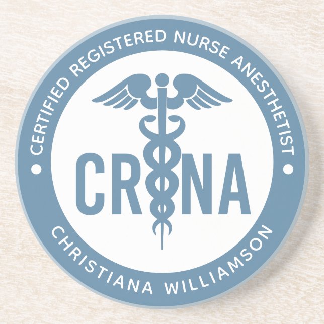 Dessous De Verre En Grès Custom CRNA Certified Registered Nurse Anesthetist (Devant)