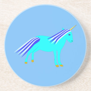 Dessous De Verre En Grès Cute Blue Baby Boy Unicorn Gender Reveal