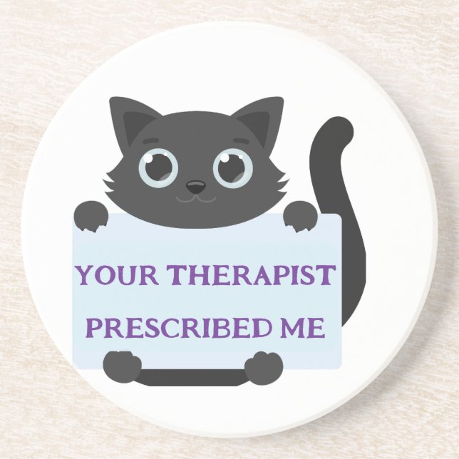 Dessous De Verre En Grès Cute Cat  (Devant)