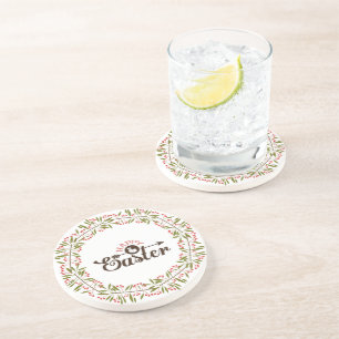 Dessous De Verre En Grès Cute Couronne Ronde Colorée Avec Lapin