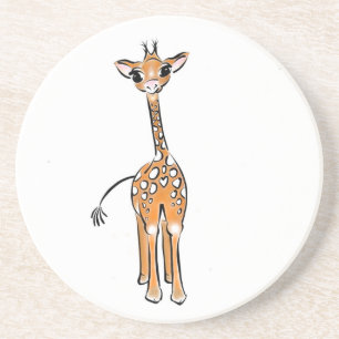 Dessous De Verre En Grès Cute Giraffe drawing, safari animals