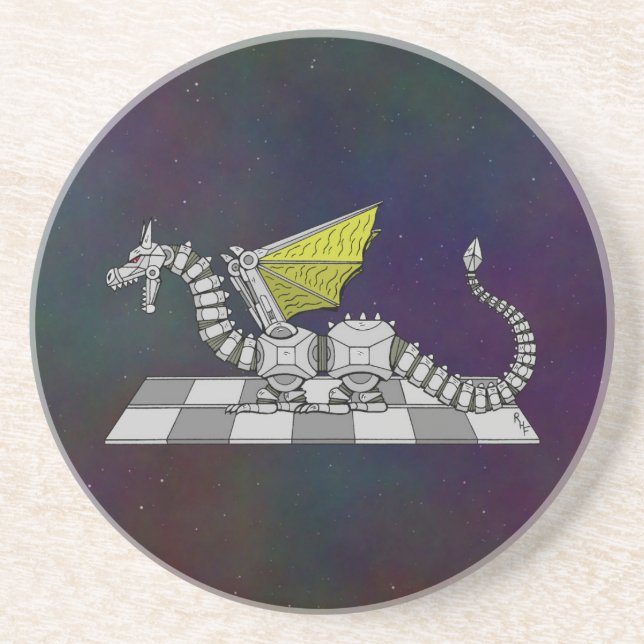 Dessous De Verre En Grès Cyberdragon (Devant)
