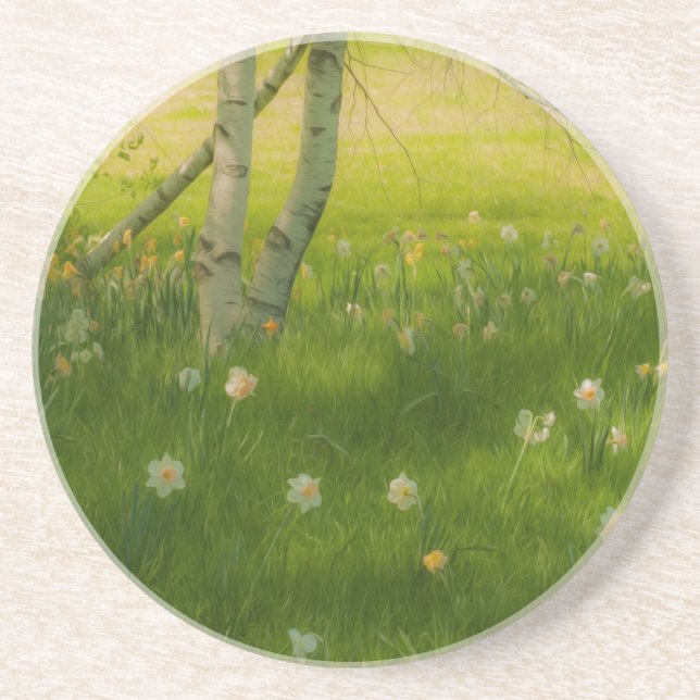 Dessous De Verre En Grès Daffodiques de printemps (Devant)