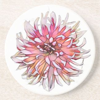 DESSOUS DE VERRE EN GRÈS DAHLIA FLOWER