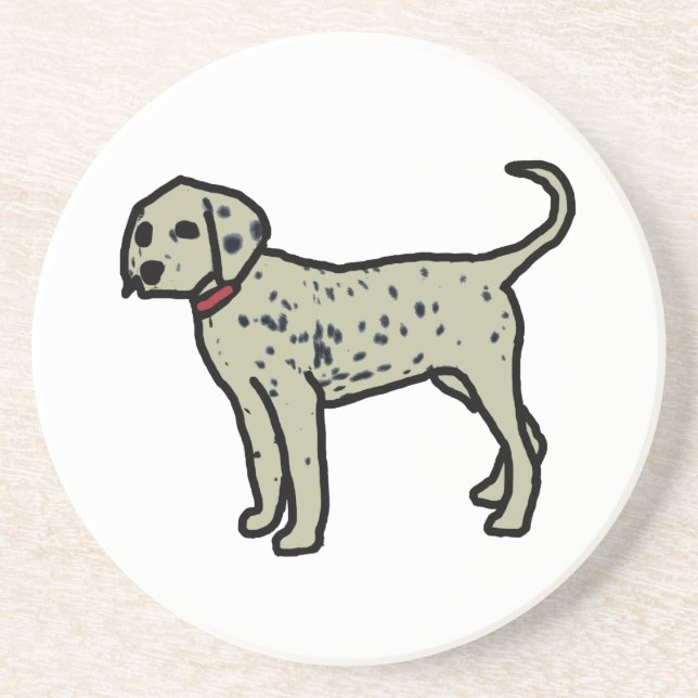 Dessous De Verre En Grès Dalmatien (Devant)
