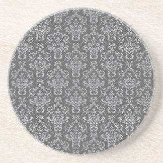 Dessous De Verre En Grès Damas en gris