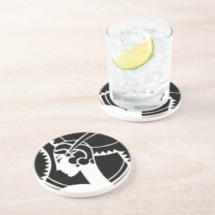 Dessous De Verre En Grès Dame Art Déco