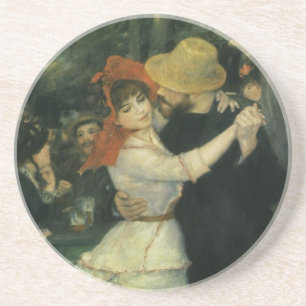 Dessous De Verre En Grès Danse à Bougival par Pierre Renoir, Art Vintage