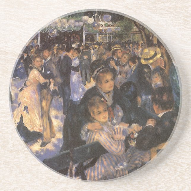 Dessous De Verre En Grès Danse au Moulin de la Galette par Pierre Renoir (Devant)