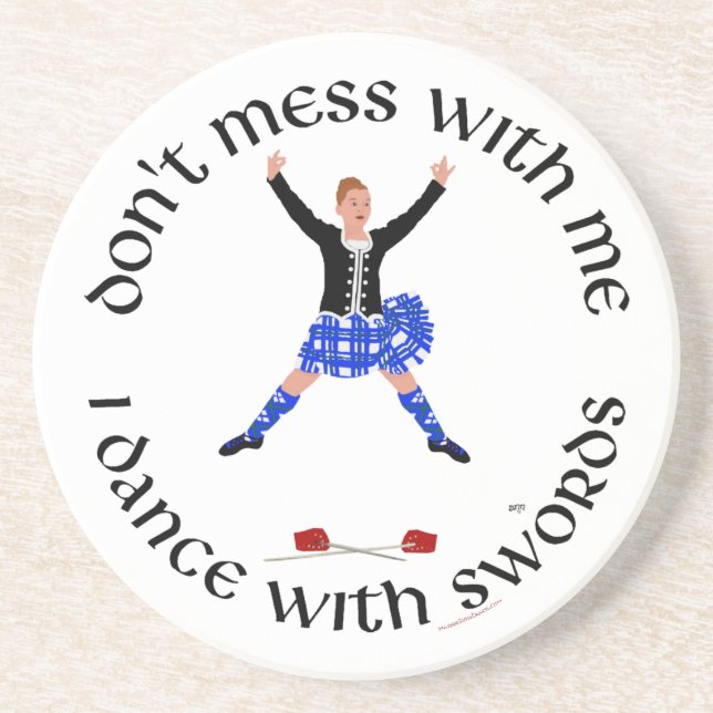Dessous De Verre En Grès Danseur des Highlands écossais (Devant)