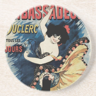 Dessous De Verre En Grès Danseuse flamenca Art nouveau vintage, Ambassadeur